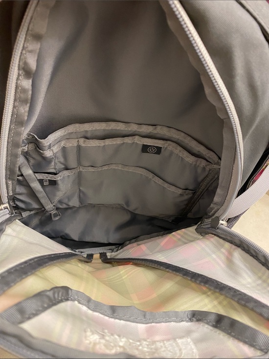 The North Face Pink and Black Plaid Daypack main image 8